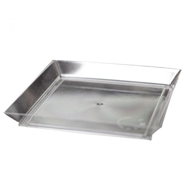 Kockás tányérforma maxi 130х130mm PS, 130ml átlátszó (12 db/csomag)