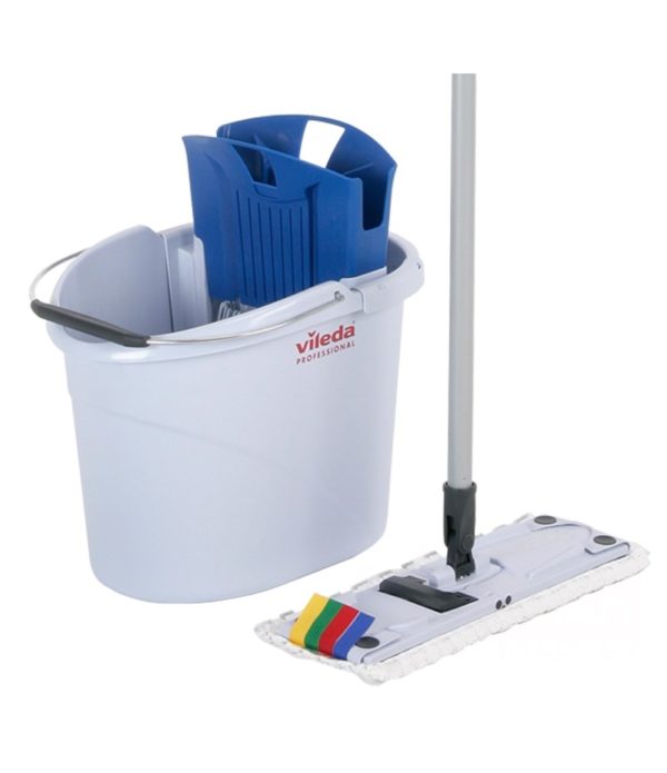 Felmosó készlet Vileda UltraSpeed Mini (Vödör 10l préssel/Felmosó 34cm/MOP MicroLite Mini/fogantyú) kék (001с/143566)