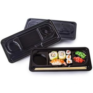 PS sushi doboz KD-001 275х121х43mm fekete (400 db/csomag)