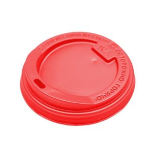Fedél műanyag oldalsó lyukkal d=90mm piros (100 db/csomag)