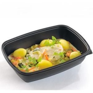 PP Sabert doboz 230х165х47mm 900ml fekete (75 db/csomag)