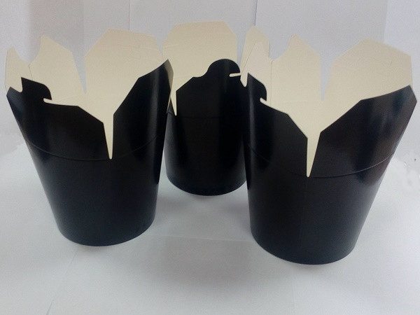 Papírdoboz PKR 138х94х98;4mm 700ml fekete, kerek alj (450 db/csomag)