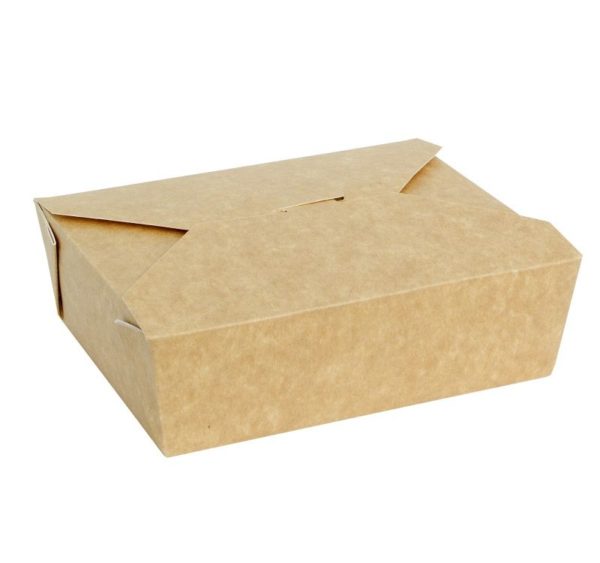 Fold Box papír konténer, kraft 600 ml 130х110х65 mm  (50 db/csomag)