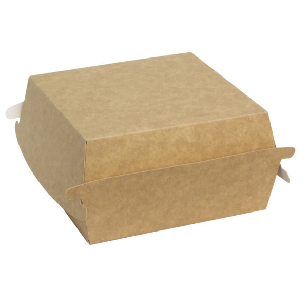 Hamburgeres doboz Combi Box, kraft 120x120x70 mm (50 db/csomag)