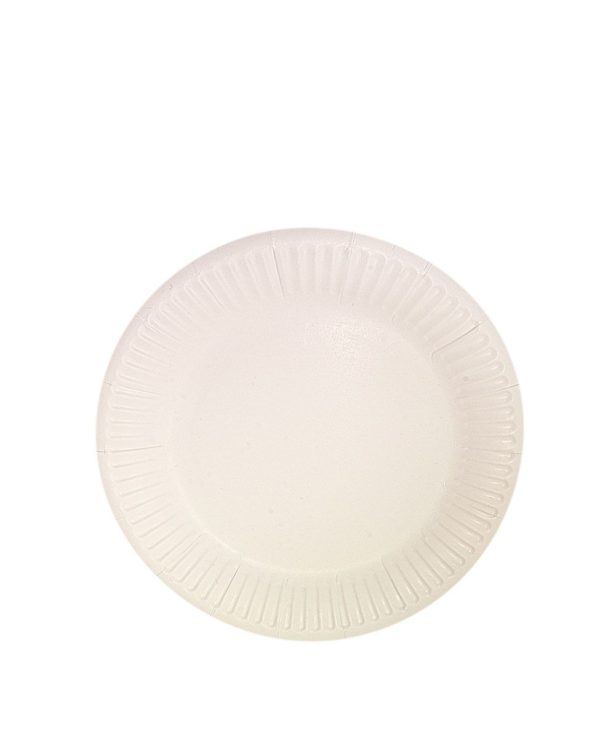 Kerek fehér lemez d = 230 mm Snack Plate, bio (100 db/csomag)