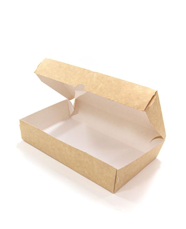 Skatla od papirja Meal Box 1000 ml 200x120x40 mm, Kraft (50 db/csomag)